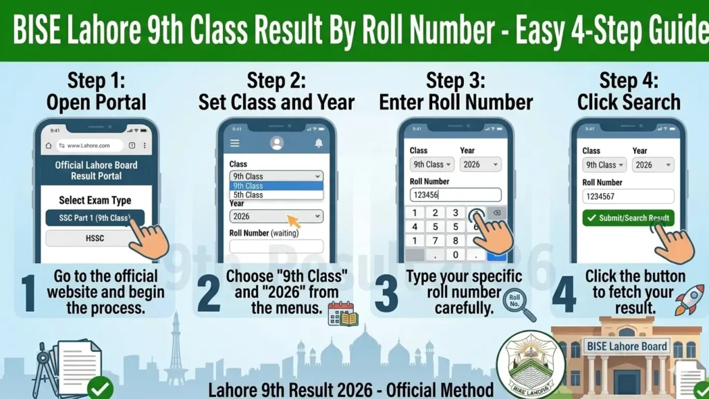 Lahore 9th Class Result By Roll Number