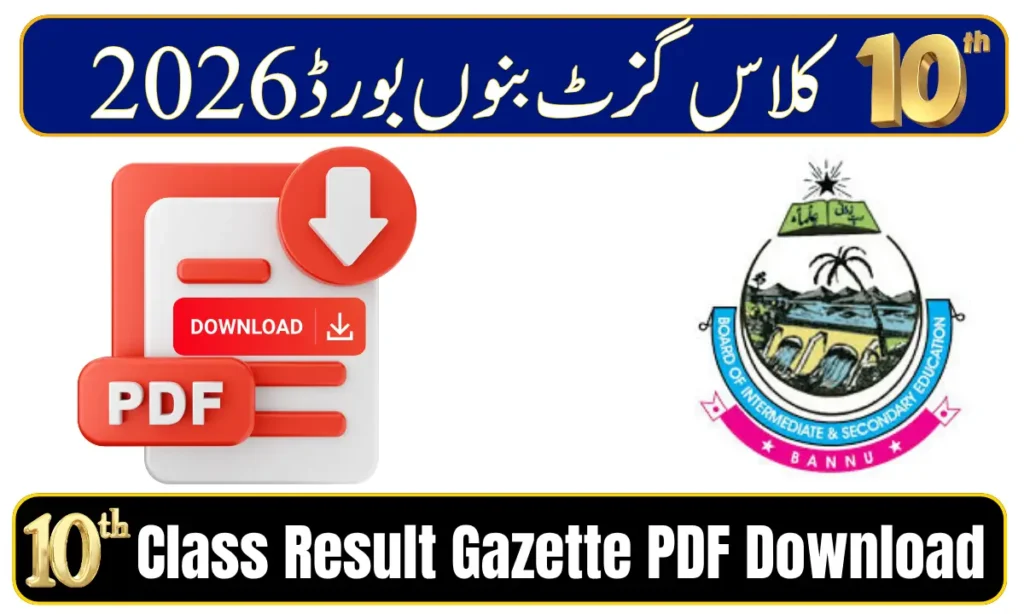BISE Bannu 10th Class Result Gazette