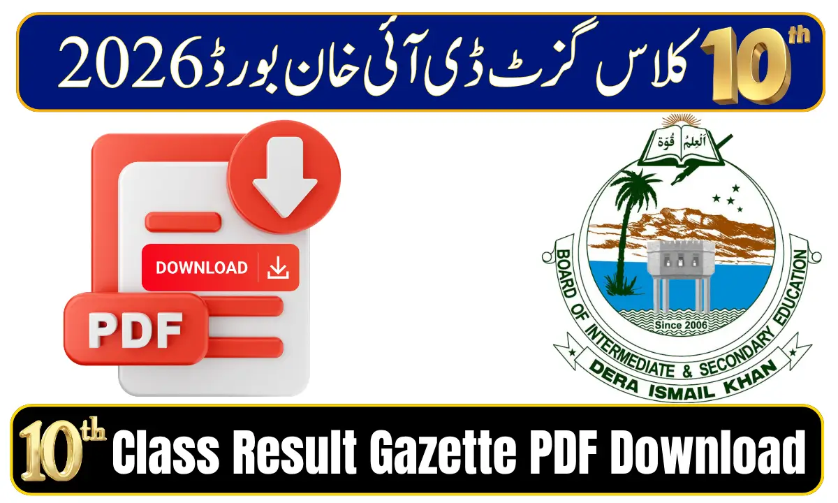 BISE D.I. Khan 10th Class Result Gazette