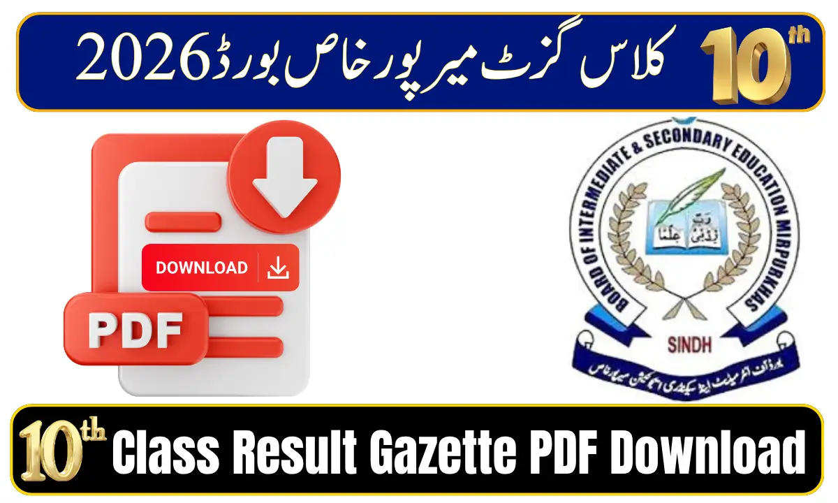 BISE Mirpur Khas 10th Class Result Gazette