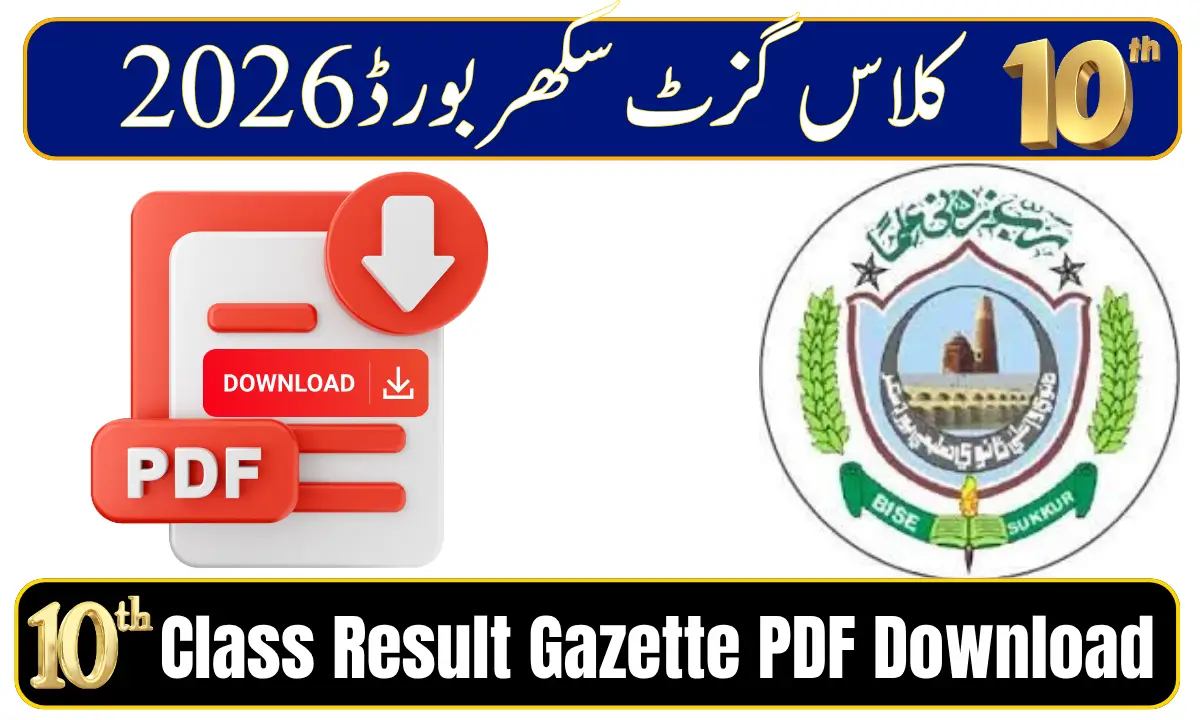 BISE Sukkur 10th Class Result Gazette