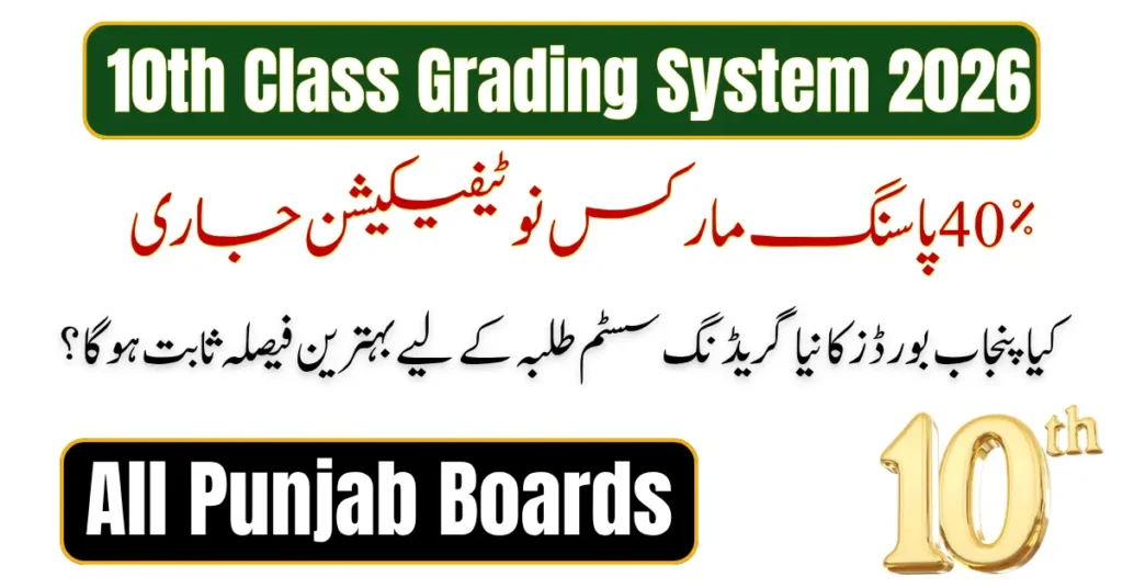 10th Class Grading System 2026