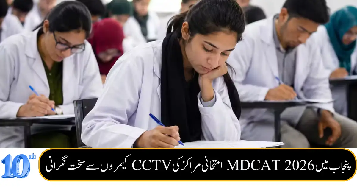 Punjab Announces CCTV Monitoring Plan for MDCAT 2026 Examination Centers